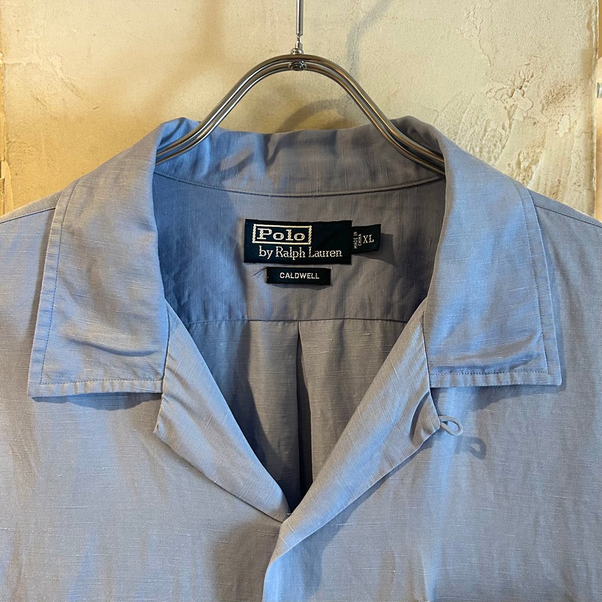 90s Polo by Ralph Lauren CALDWELL S/Sオープンカラーシャツ 90s Polo by Ralph Lauren CALDWELL S/Sオープンカラーシャツ