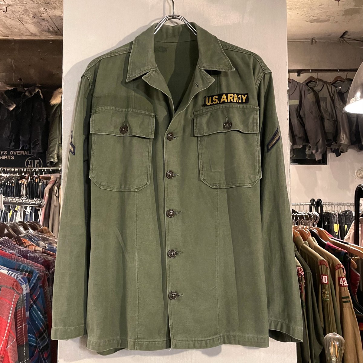 50s US ARMY ユーティリティシャツ 筒袖タイプ 初期型 シャツ