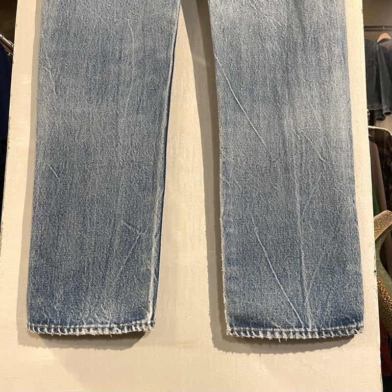 80s Levi's 501 デニムパンツ 31×31½ 黒カン 内股シングル 裾チェーン