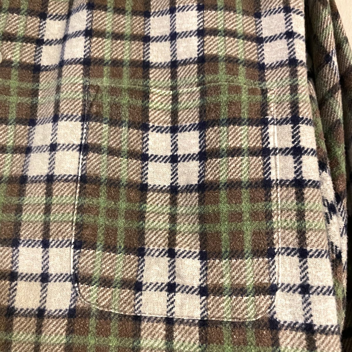 50's60's SEARS チェック プリントネルシャツ 60s SEARS プリントネルシャツ ボックスシルエット ヴィンテージ