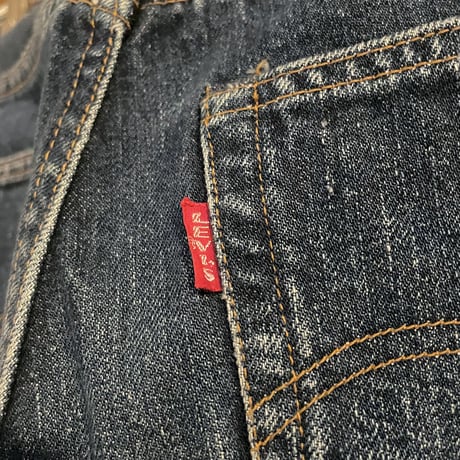 70s　Levi's 501　Big E　28×28　リーバイス　デニムパンツ　ボタン裏6　ヴィンテージデニム　赤耳　(S3085)