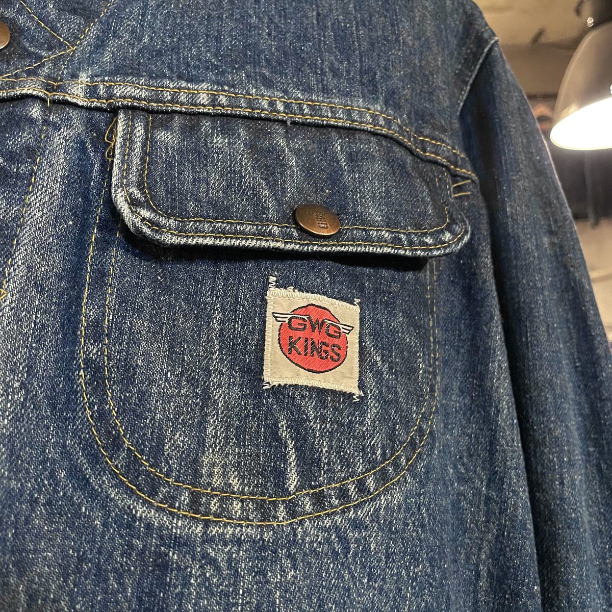 70s GWG KINGS デニムジャケット ヴィンテージ Classic 70s GWG Kings Jean Jacket, Size M46 - Vintage