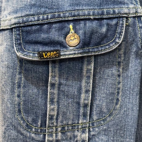 70s　Lee × TEREX × GM　220-J　デニムジャケット　Size 38相当　USA製　トリプルネーム　(S5324)