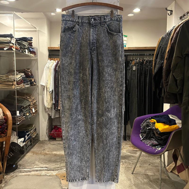 90s USA製 Levi'sリーバイス 505-0259 先染め ブラック デニム