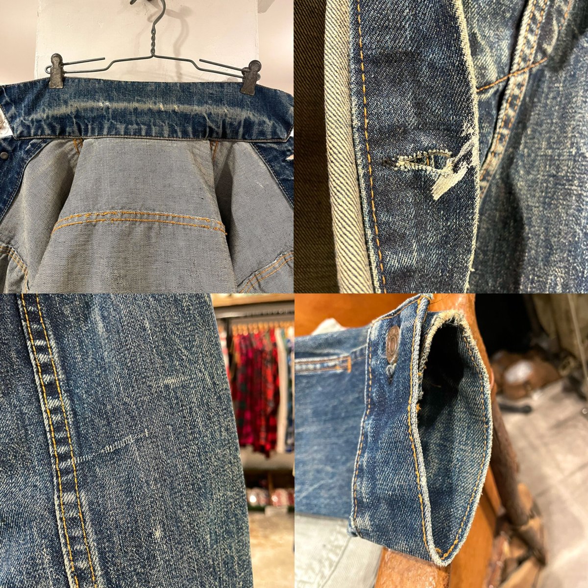 Levis 70505 Big E 60s デニムジャケット 小パッチ 不均等Ｖ ボタン裏52...