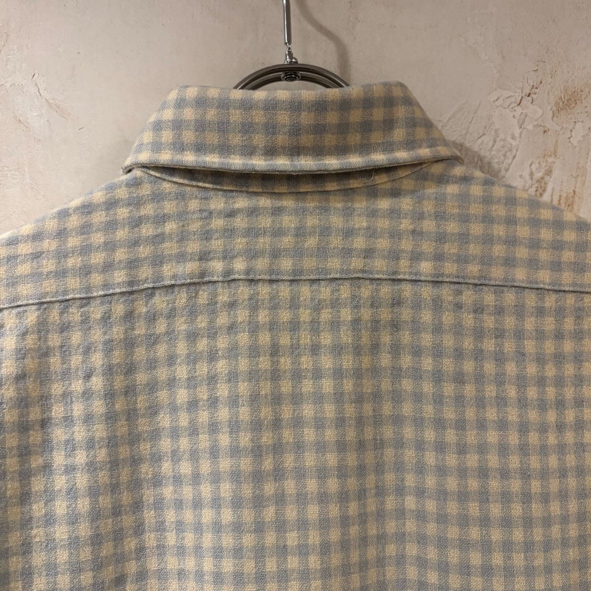 70s PENDLETON L/S ウールシャツ Size M USA製 ペンドルトン 水色×