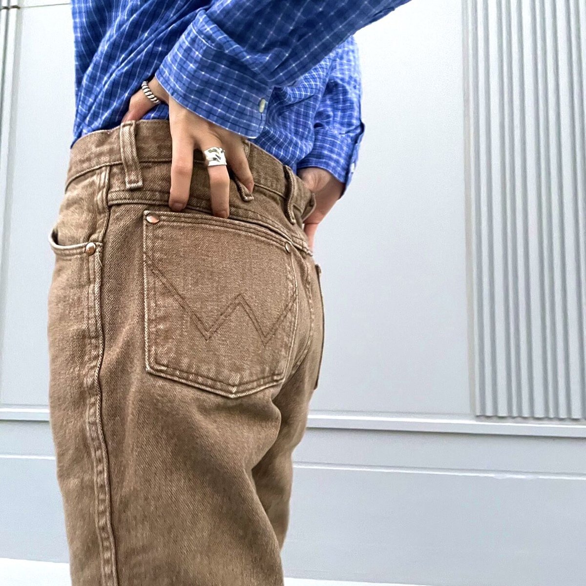 Wrangler カラーデニムパンツ ブラウン 0936BKW ラングラー デニム