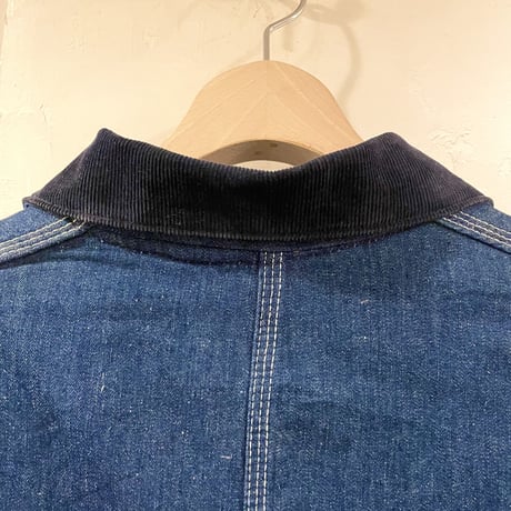 carhartt　70s　USA製　デニムカバーオール　ブランケットライナー　カーハート　(S0703)
