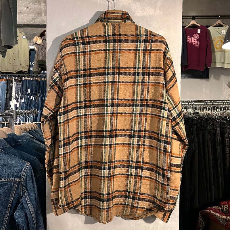 70s BIG MAC L/S ネルシャツ Size M 単色タグ ビッグマック (S4615