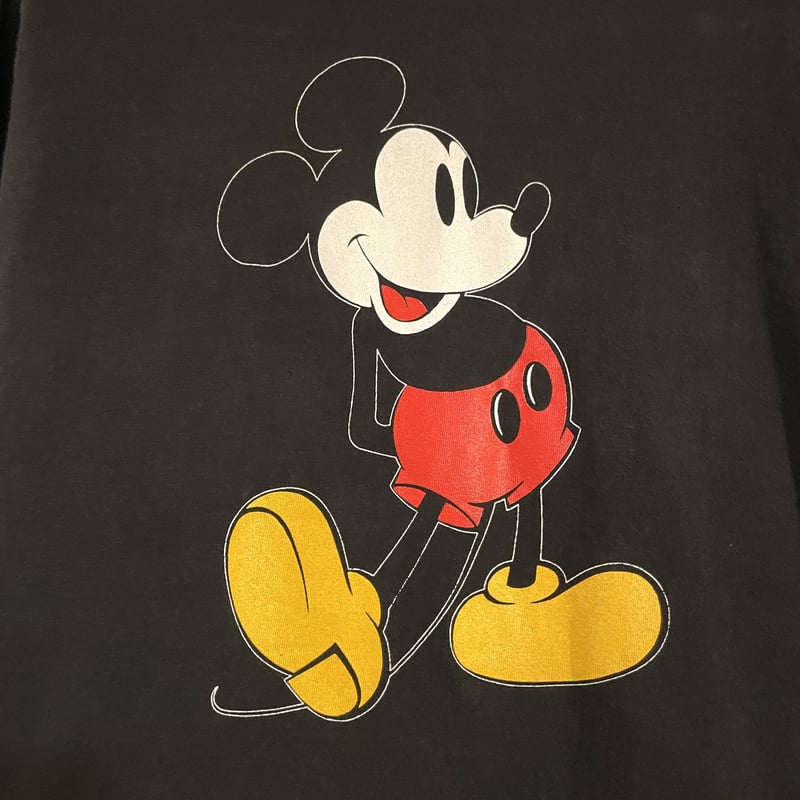 80s Disney ミッキーT ブラック USA製 ディズニー (S2590) | DUFF
