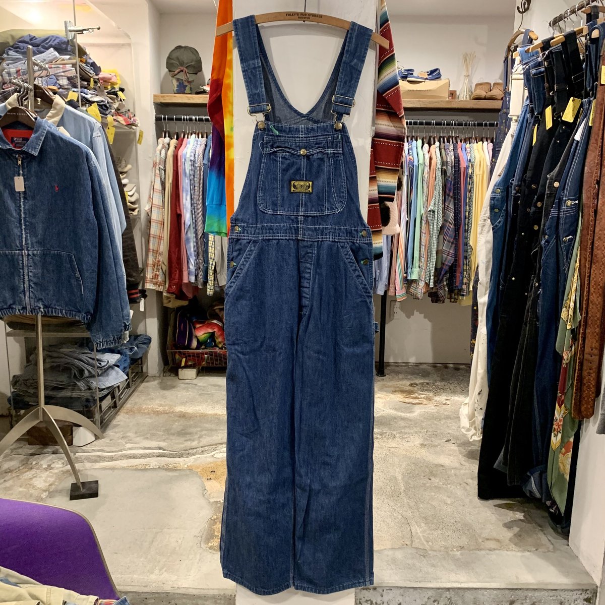 60s WASHINGTON DEE CEE VINTAGE オーバーオール USA製 濃紺 60s WASHINGTON DEE CEE VINTAGE オーバーオール USA製 濃紺