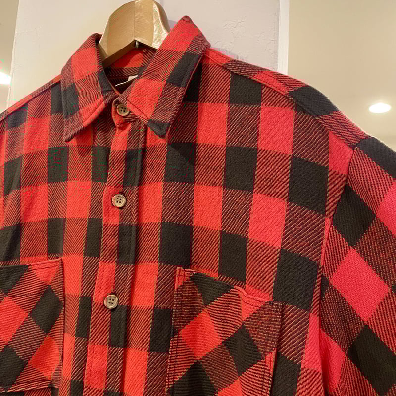 70s BIG MAC ネルシャツ USA製 L 赤×黒 バッファローチェック BIG MAC 70s バッファローチェック フランネルシャツ USA製 (S0414) |