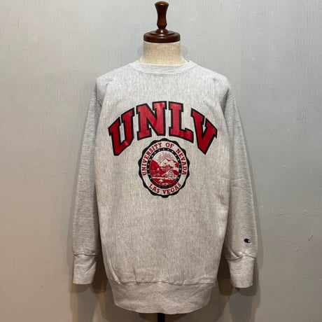 90s　Champion　リバースウィーブ　Reverse Weave　USA製　Size L　UNLV　刺繡タグ　チャンピオン　(S5370)