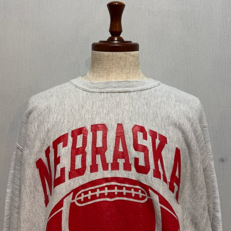90s　Champion　リバースウィーブ　Reverse Weave　USA製　Size XXL　NEBRASKA FOOTBALL　刺繡タグ　チャンピオン　(S4942)