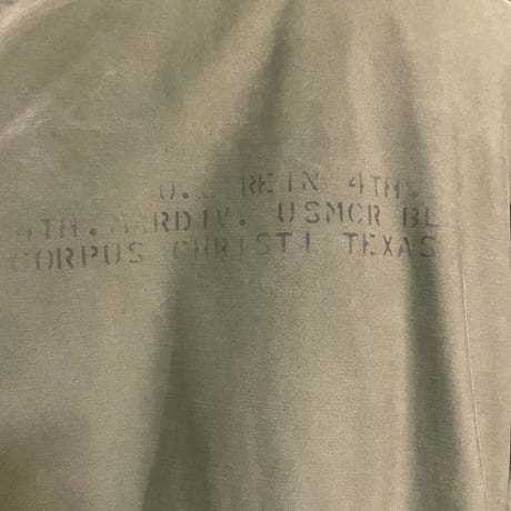 USMCR　M-51 Field Jacket　フィールドジャケット　バックステンシル　前期　CONMAR アルミジップ　フィールドジャケット　ミリタリージャケット　1952年　(S2514)