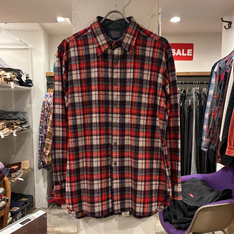 70s PENDLETON L/S ウールシャツ Size L USA製 ペンドルトン (S4 70s PENDLETON L/S ウールシャツ Size L USA製 ペンドルトン (S4