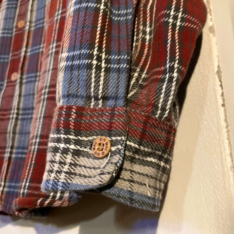 80s BIG MAC L/S ネルシャツ USA製 Size L コットンシャツ (S388 80s BIG MAC L/S ネルシャツ USA製 Size L コットンシャツ (S388