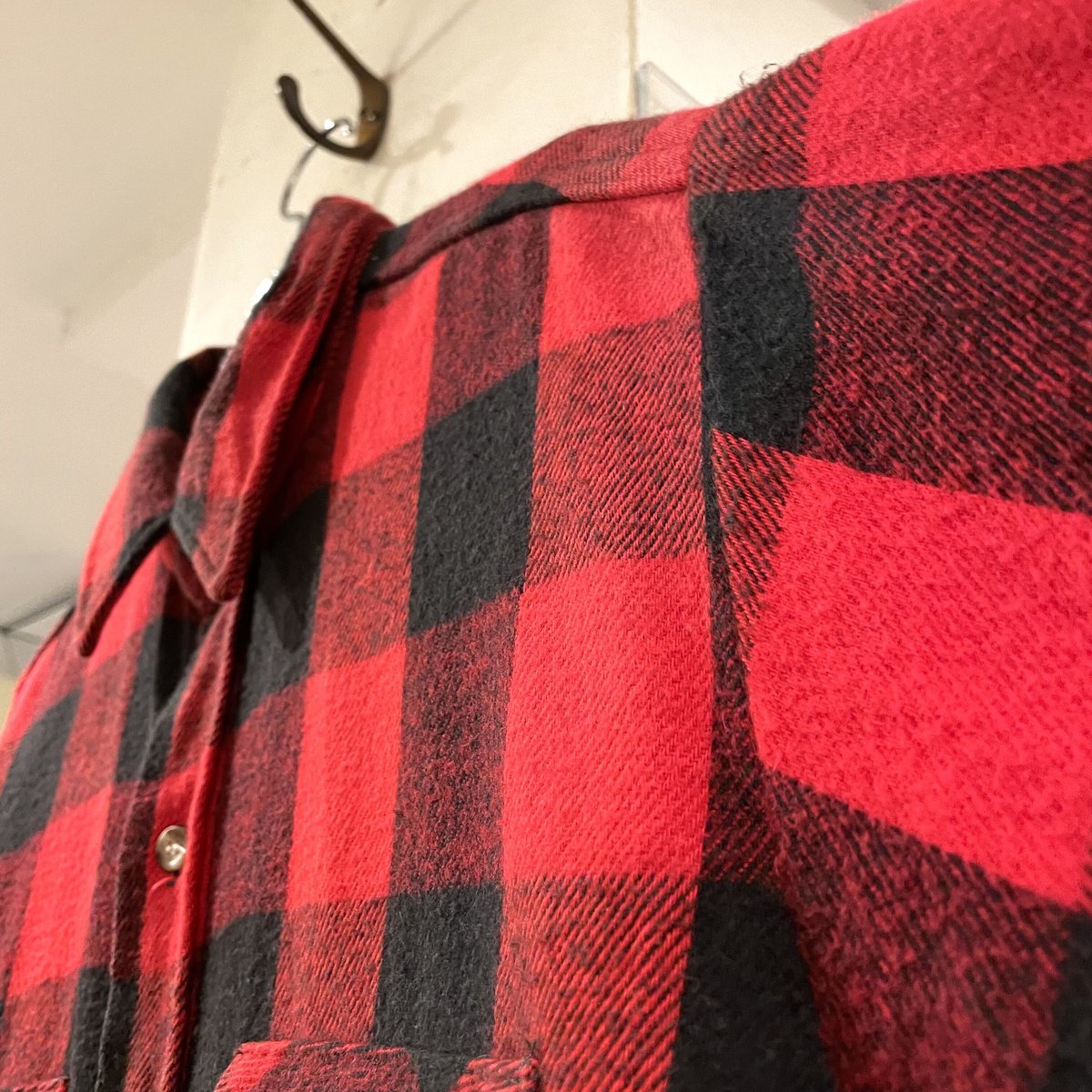 80s FIVE BROTHER ネルシャツ バッファローチェック USA製 80年代 (S1