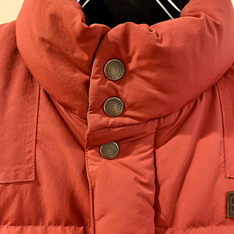 POLO RALPH LAURENポロラルフローレンのグレンチェックダウンベスト 美品 RALPH LAUREN ダウンベスト グレンチェック ブラウン レディース