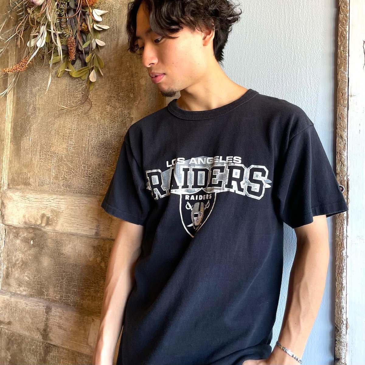 90s Champion ショートスリーブTシャツ LOS ANGELES RAIDERS ブ...