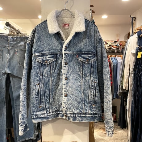 80s　Levi’s 70609-0219　リーバイス　デニムボアジャケット　USA製　1988年　(S1705)