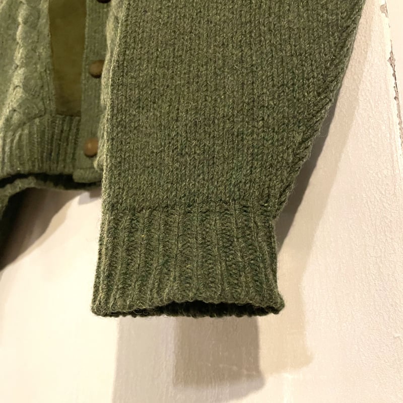 60s Glen Dee Vintage Wool Cardigan ウール × スウェード