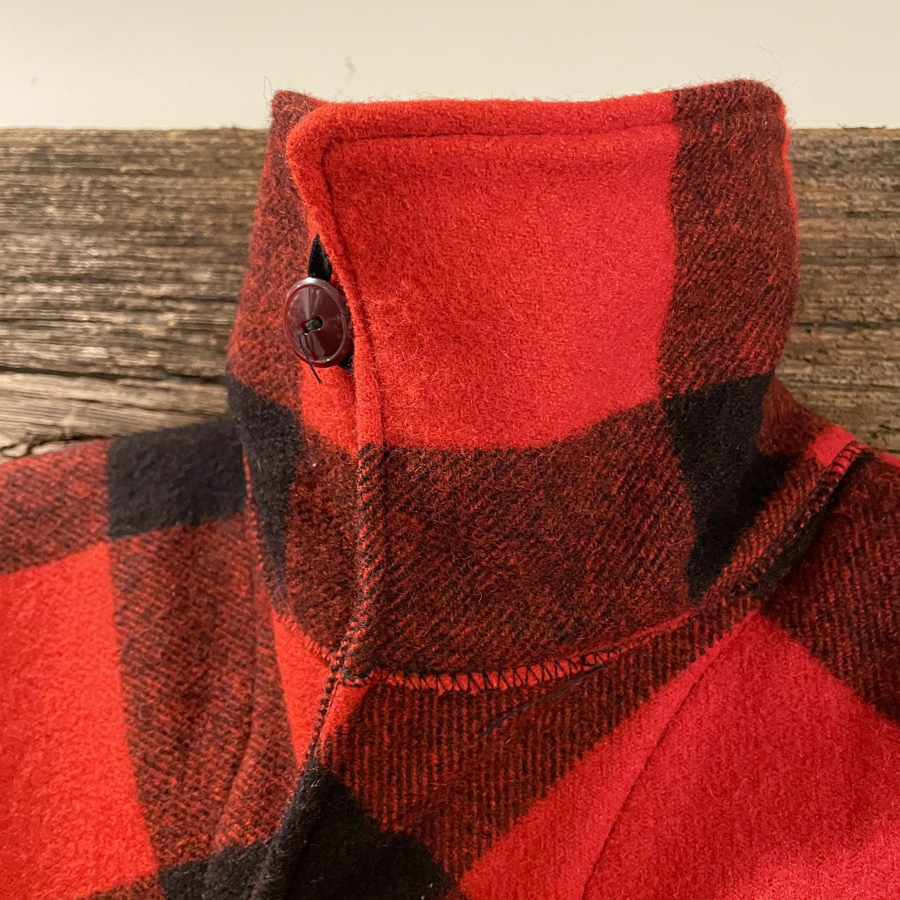 Woolrich 50s ウールハンティングジャケット チェック柄 赤x黒 ウール
