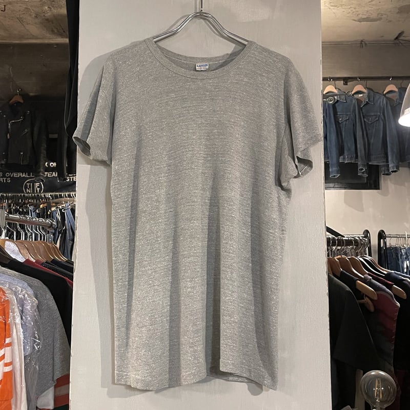 70s Champion S/S ヴィンテージTシャツ 目無し cotton 88% rayo