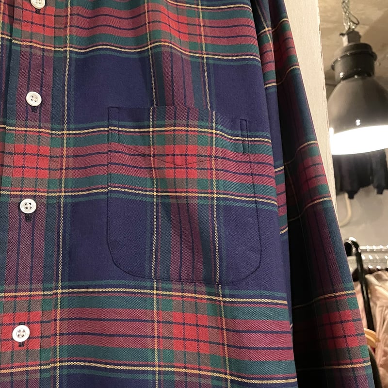 80s L.L.Bean L/S ボタンダウンシャツ チェック柄 USA製 エルエル