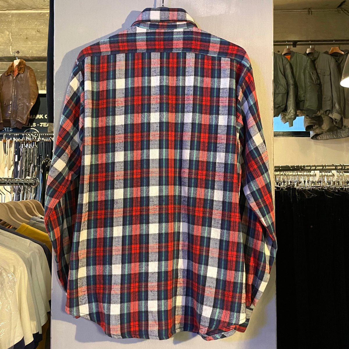 70s FIVE BROTHER L/S ネルシャツ USA製 Size M コットンシャツ 