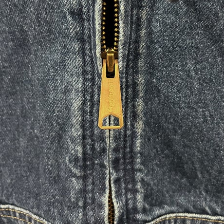 carhartt　デニム　アクティブジャケット　カーハート　ワークジャケット　チェックライナー　Size M　(S3789)