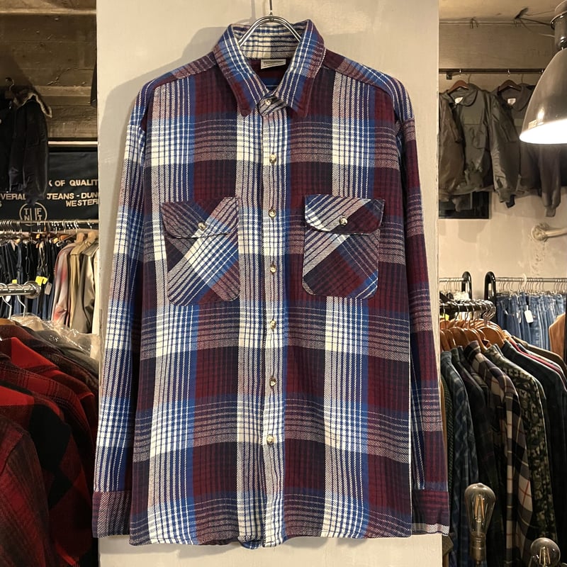 80s FIVE BROTHER ネルシャツ USA製 ファイブブラザー コットンシャツ