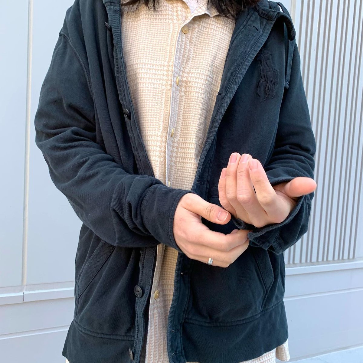 POLO by Ralph Lauren ラルフローレン ビッグポニー ボタンパーカー 黒