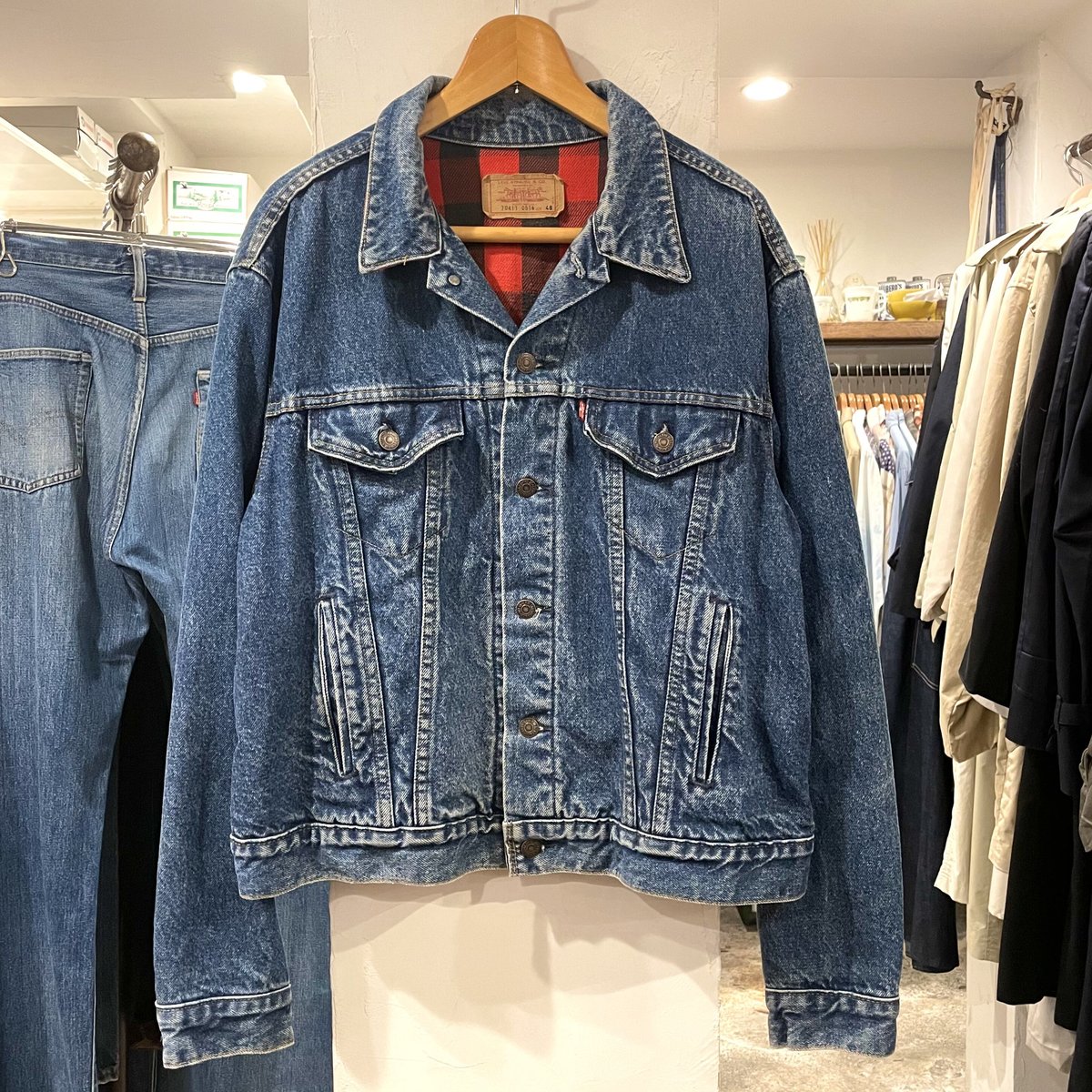 Levis 70411-0816 80s USA製 デニムジャケット ネル生地ライナー