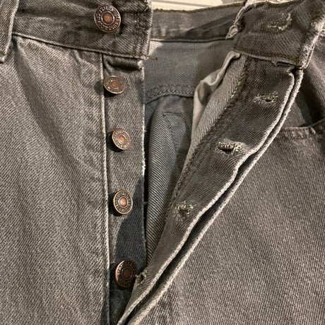 90s　Levi’s 501 先染め ブラックデニムパンツ　32×33　USA製　1990年　(S4484)