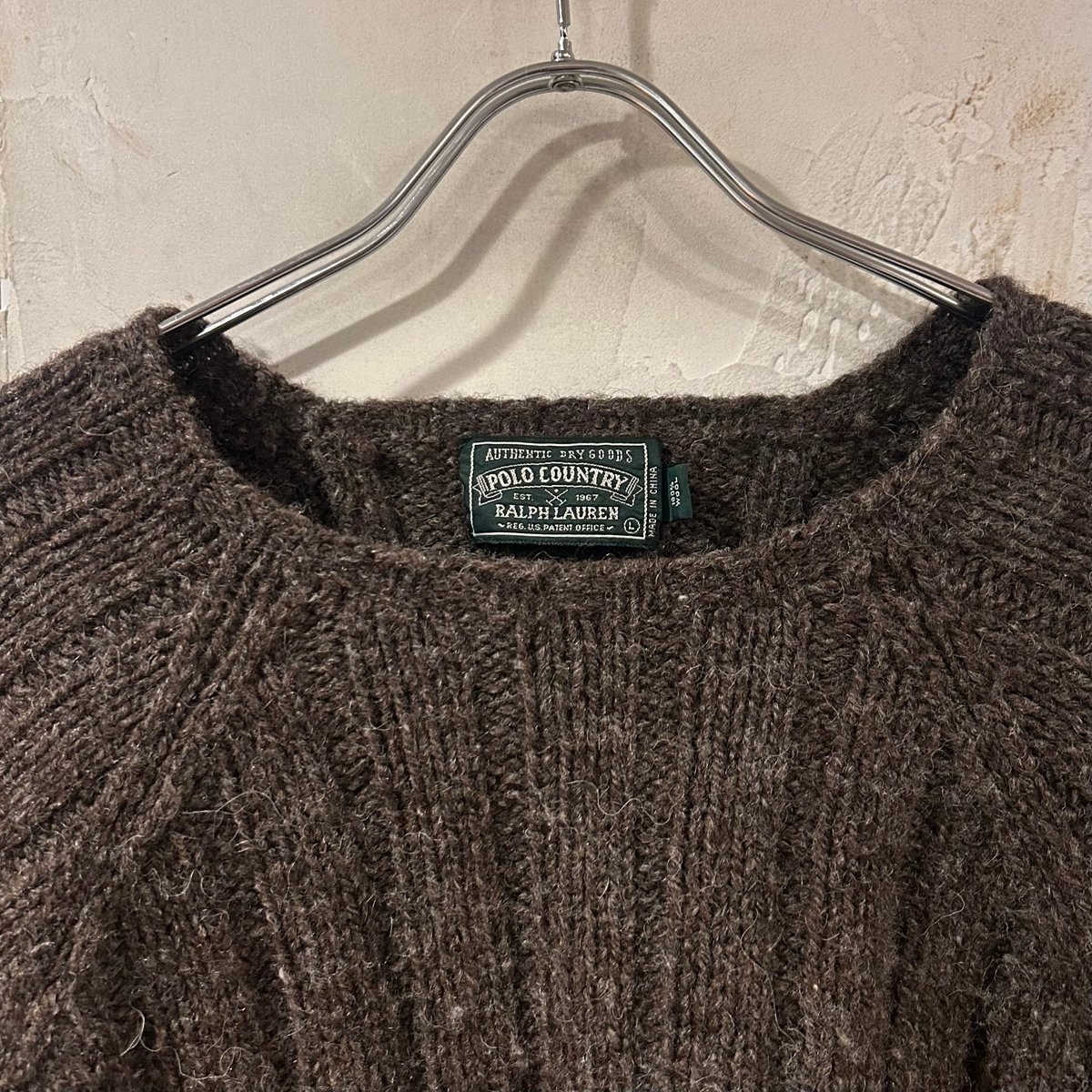 90s POLO COUNTRY ウールセーター RALPH LAUREN ラルフローレン H