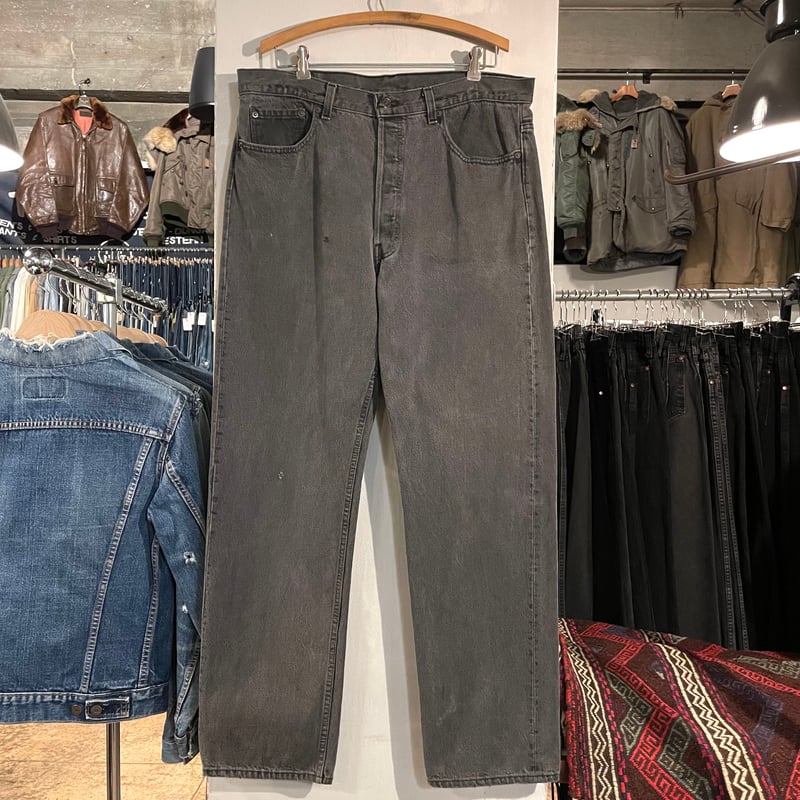 90年代 Levi's 501 後染め ブラックデニムパンツ 36×31½ USA製 90年代 Levi's 501 後染め ブラックデニムパンツ 36×31½ USA製
