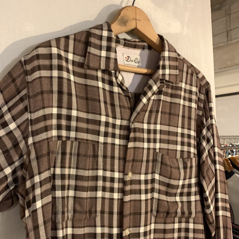 60s mr.Dee Cee Vintage Rayon Shirt オープンカラー チェック
