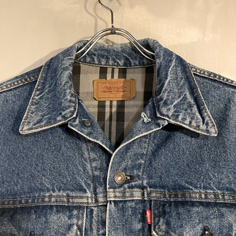 80s Levi's 70411-9354 デニムジャケット サイズM ネルライナー