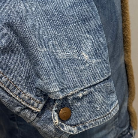 70s　Wrangler　ボア デニムジャケット　USA製　Size 42　ラングラー　雰囲気系　(S5330)