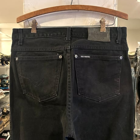 Harley-Davidson　ブラックデニム　ハーレーダビッドソン　32×32　USA製　(S3995)