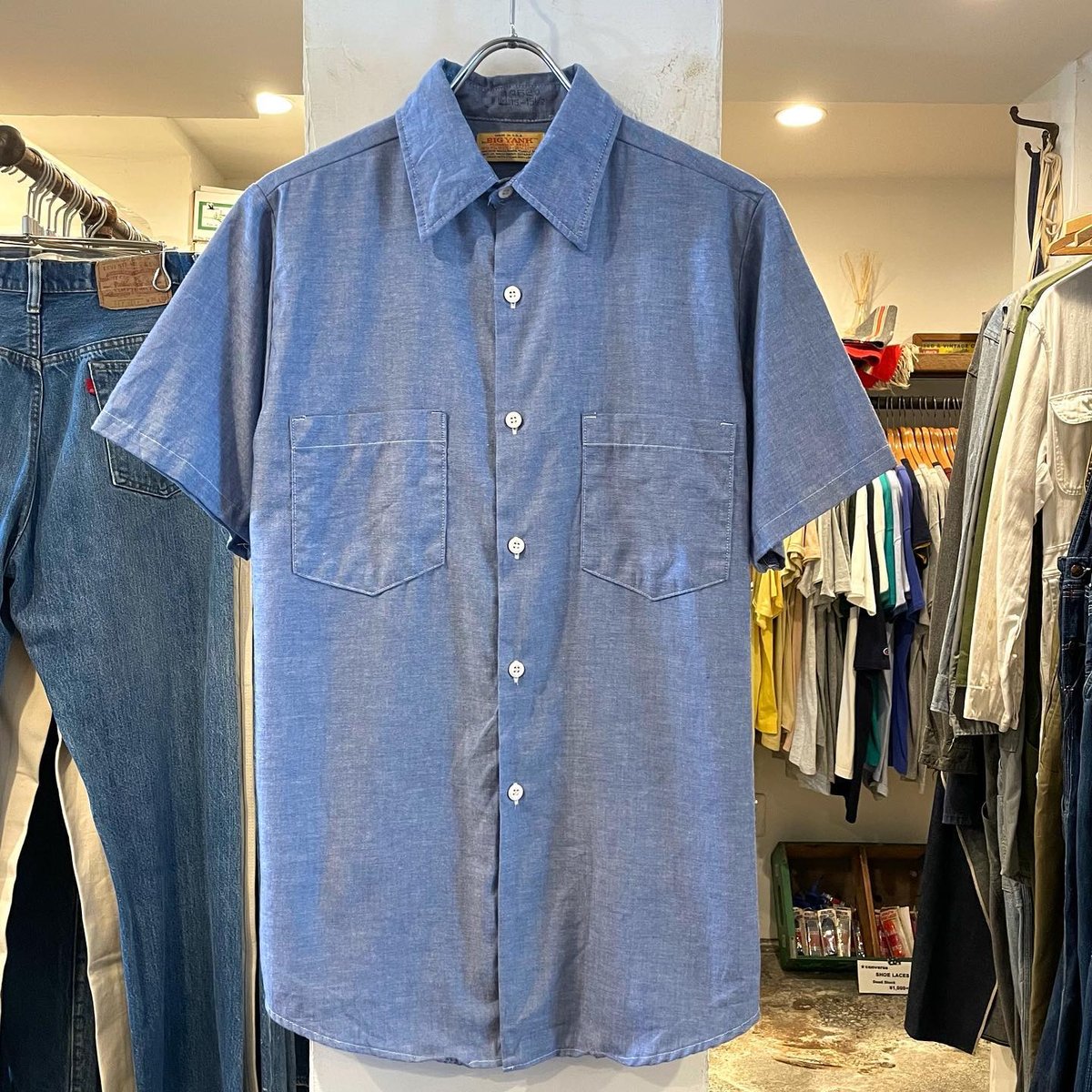 BIG YANK 70年代 chambrayshirt シャンブレーシャツ USA製 70s BIG YANK 70年代 chambrayshirt シャンブレーシャツ USA製 70s
