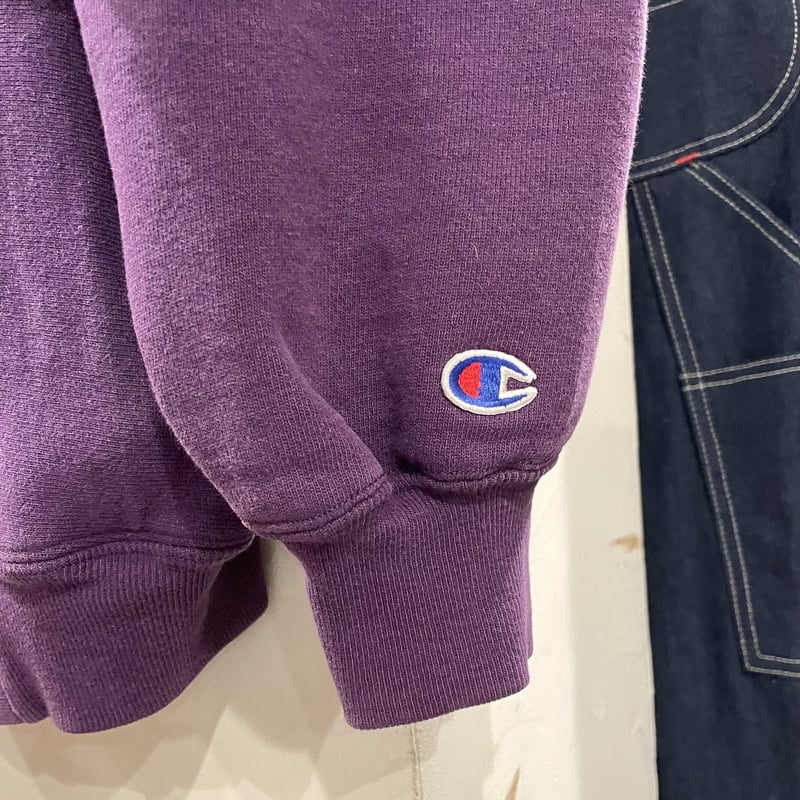 90s Champion スナップカーディガン reverse weave パープル USA