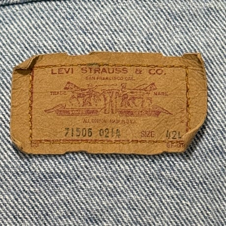 80s　Levi’s 71506-0214　デニムジャケット　USA製　42 LONG　リーバイス　(S5307)