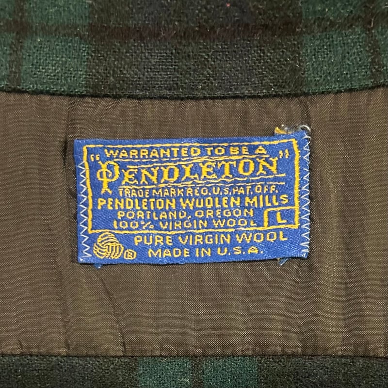 70s PENDLETON ウールチェックシャツ ペンドルトン ブラックウォッチ