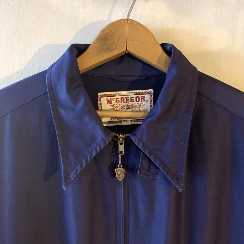 60s McGREGOR Drizzler ドリズラージャケット IDEALジップ 紺色 60s McGREGOR Drizzler ドリズラージャケット IDEALジップ 紺色
