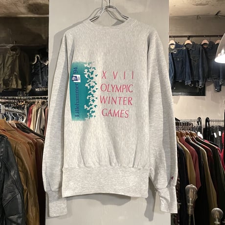 90s　Champion　リバースウィーブ　DEAD STOCK　REVERSE WEAVE　USA製　リレハンメル五輪　1994年　チャンピオン　(S3325)