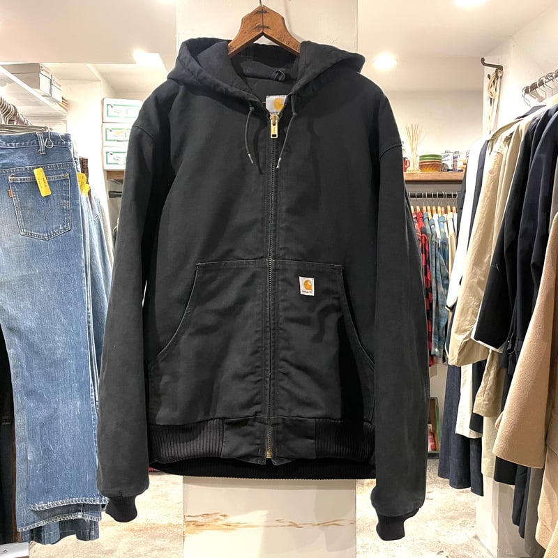 カーハートダックジャケット carhartt ダックアクティブジャケット 黒 Lサイズ ワークジャケット