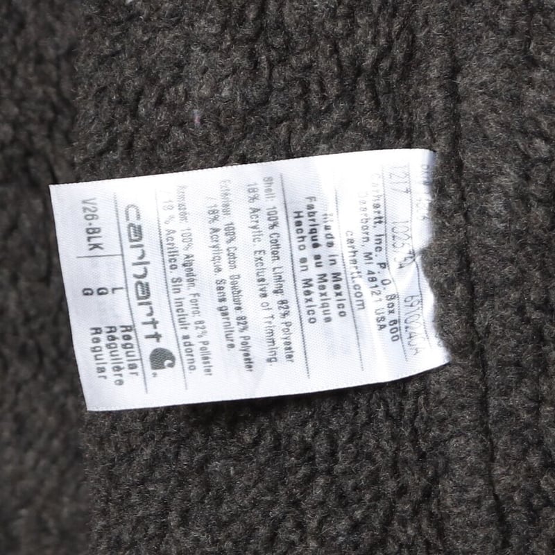 carhartt ダックベスト 黒 ボアライナー Lサイズ カーハート (Y0045