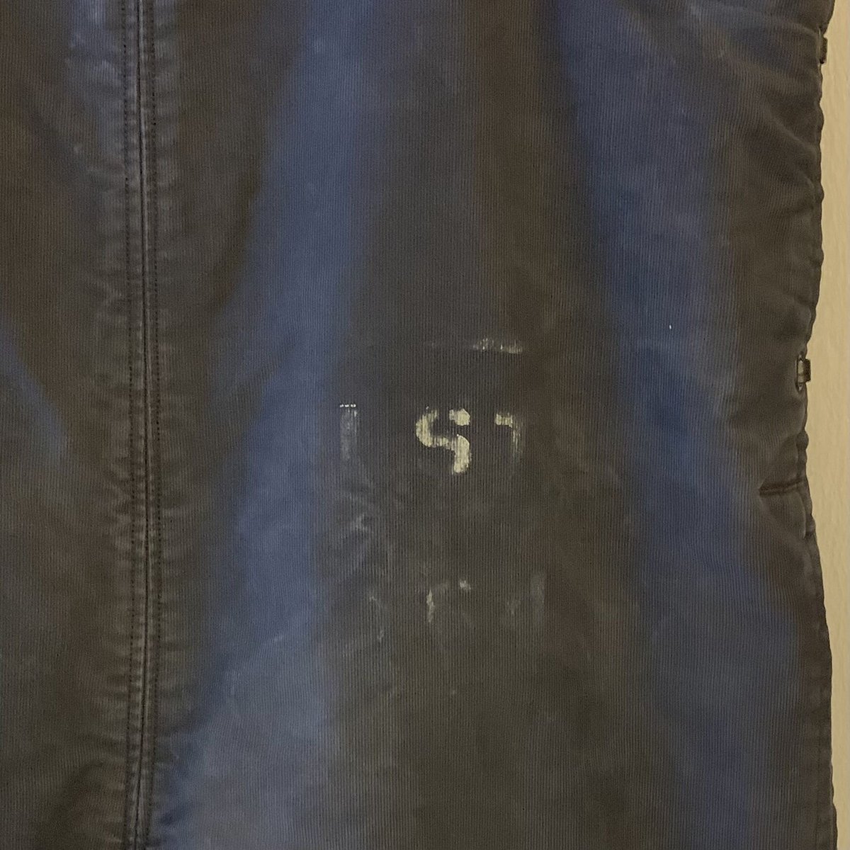 40s US NAVY デッキパンツ オーバーオール フック式 ステンシル 40s US NAVY デッキパンツ オーバーオール フック式 ステンシル